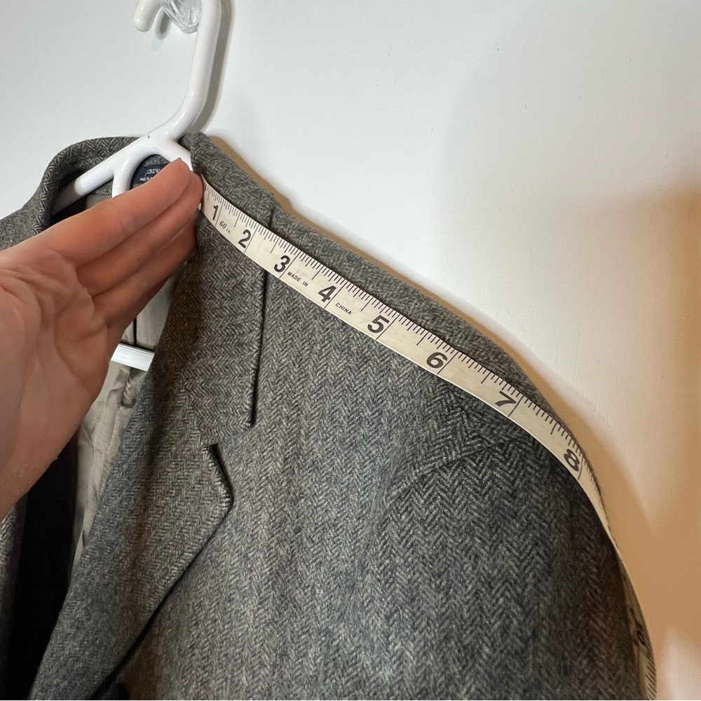 J.Crew Wool Blazer Men’s 39R  Tweed / Herringbone Sports Coat Jacket In Brown - Picture 6 of 13